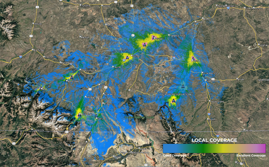 Southcentral Montana Cellular Coverage